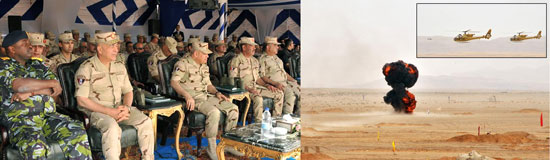 1-(3)وزير الدفاع يشهد أكبر بيان عملى بالذخيرة الحية لمدفعية القوات المسلحة مجد 14