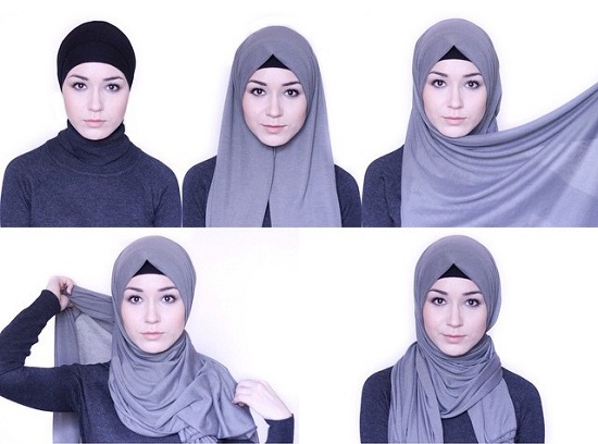 نتيجة بحث الصور عن لفات حجاب تركية بالخطوات للصيف