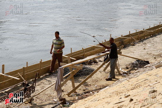 تواصل أعمال تطوير كورنيش النيل  (10)