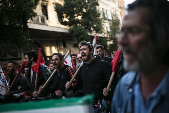 تظاهرات قبل تصويت البرلمان اليونانى (3)