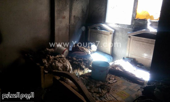 صورة سريرالاطفال المحترق -اليوم السابع -6 -2015