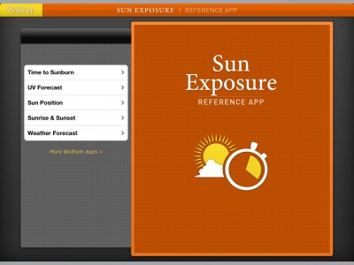 	تطبيق Wolfram Sun Exposure Reference -اليوم السابع -6 -2015