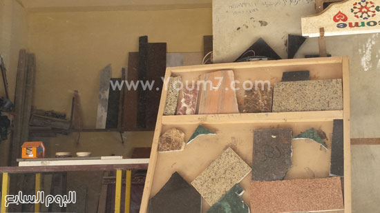 8- الرخام من المواد المرتبطة بصناعة المطابخ فى منشية السد -اليوم السابع -6 -2015