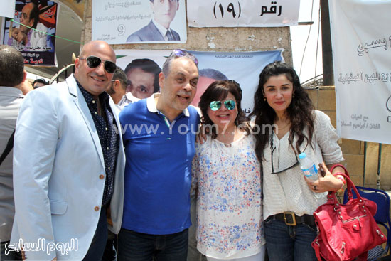 الفنانون أشرف زكى وماجدة زكى وغادة عادل والمخرج مجدى الهوارى -اليوم السابع -6 -2015