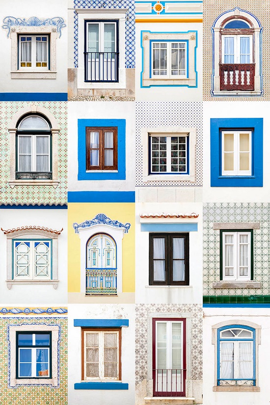 مجموعة من النوافذ فى مدينة إيريسيرا فى البرتغال -اليوم السابع -6 -2015