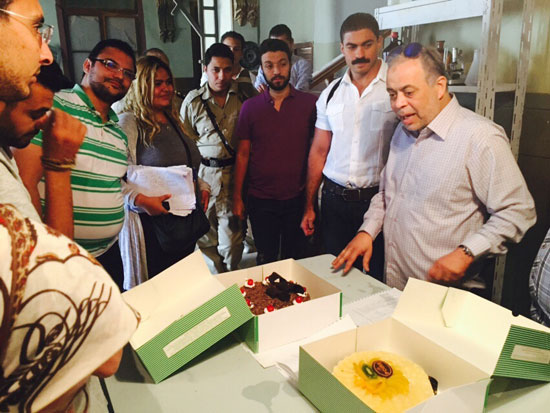 	احتفال بعد البداية بفوز أشرف زكى  -اليوم السابع -6 -2015