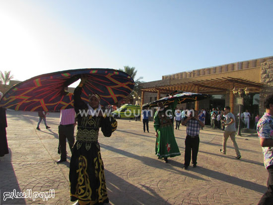  نجوم الفرقة الشعبية خلال الاحتفالية  -اليوم السابع -6 -2015