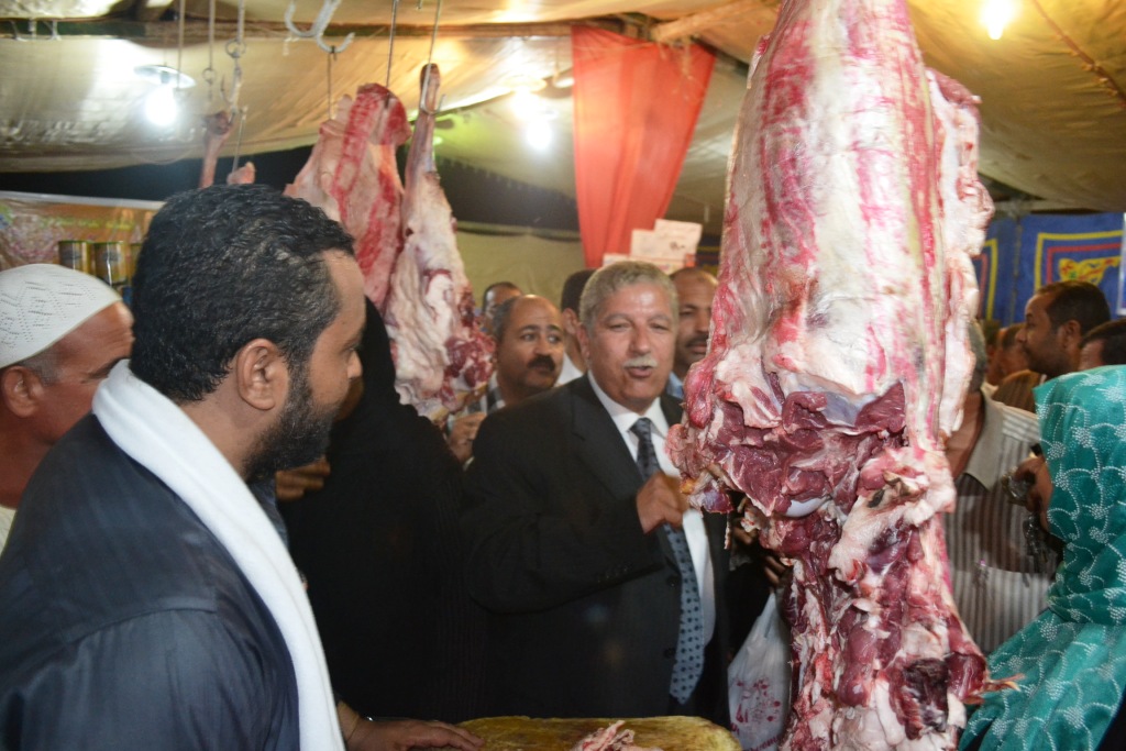 محافظ الإسماعيلية يتفقد شادر اللحوم  -اليوم السابع -6 -2015