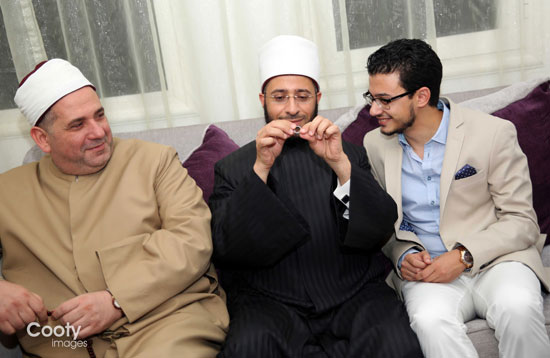 مصطفى مع أسامة الأزهرى والشيخ محمد محمود أبو هاشم -اليوم السابع -6 -2015