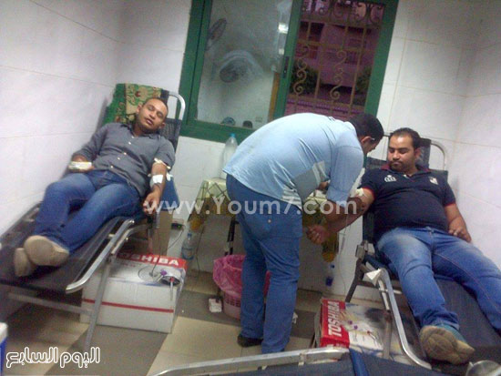 جانب من حملة التبرع بالدم لصالح مستشفى المحلة العام -اليوم السابع -6 -2015