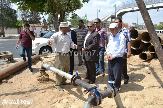 صيانة لمواسير المياه والصرف الصحى بالمداخل   -اليوم السابع -6 -2015