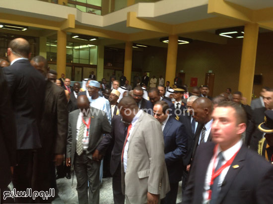السيسى فى البرلمان السودانى لحضور تنصيب البشير  -اليوم السابع -6 -2015