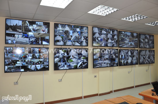 شاشات المراقبة بمترو الأنفاق لمحطات القبة -اليوم السابع -6 -2015