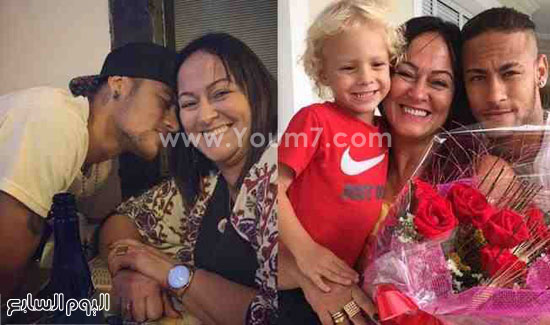 صورة جماعية لنيمار رفقة أسرته -اليوم السابع -6 -2015