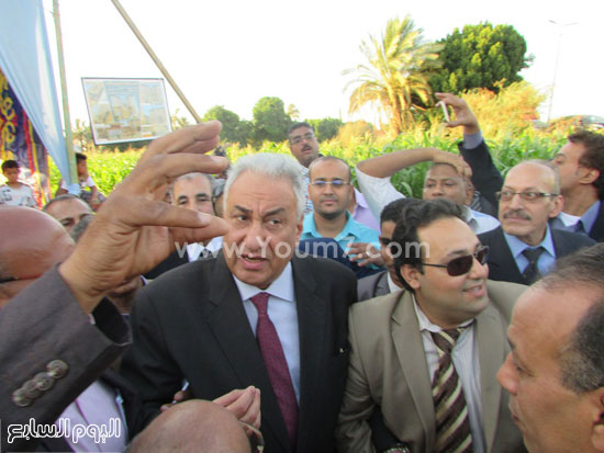 سامح عاشور يحضر حفل وضع حجر أساس النادى الجديد -اليوم السابع -6 -2015
