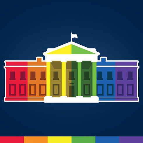 البيت الابيض يتحول لالوان قوس قزح بعد قرار المحكمة الأمريكية -اليوم السابع -6 -2015