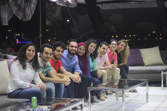 بعض الشباب المشاركين في الإفطار -اليوم السابع -6 -2015
