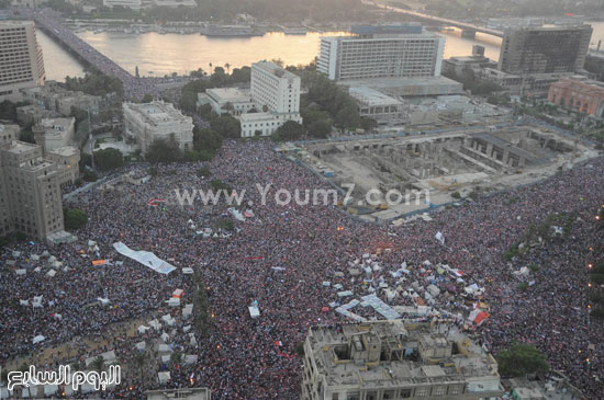 ملايين المصريين خرجوا لميدان التحرير  -اليوم السابع -6 -2015