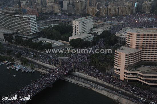 الحشود تتدفق على ميدان التحرير فى 30 يونيو  -اليوم السابع -6 -2015