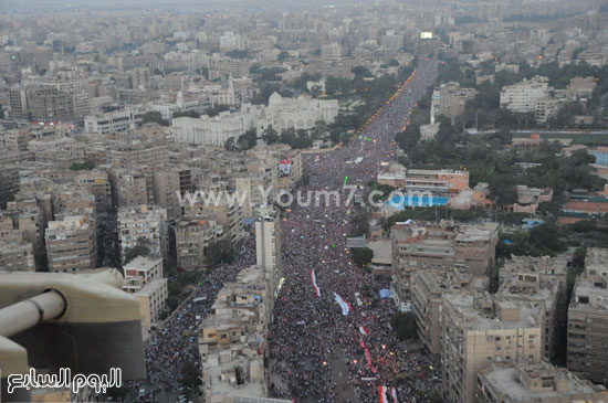 المتظاهرون بمحيط قصر الاتحادية  -اليوم السابع -6 -2015