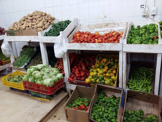 	الطماطم والخيار والبطاطس والفلفل والخيار  -اليوم السابع -6 -2015