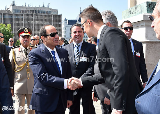  الرئيس السيسى مع رئيس الحكومة المجرى فيكتور أربيان -اليوم السابع -6 -2015