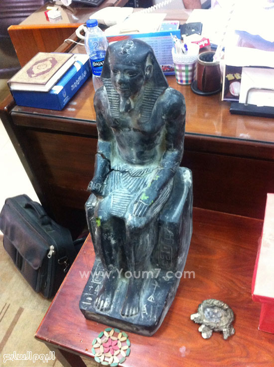 تمثال الملك منقرع المسروق بالفسطاط -اليوم السابع -6 -2015