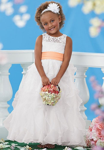 فستان فرح أبيض للأطفال مع حزام سيمون رقيق -اليوم السابع -6 -2015