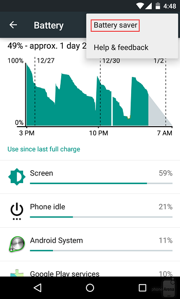 اختيار Battery saver -اليوم السابع -6 -2015