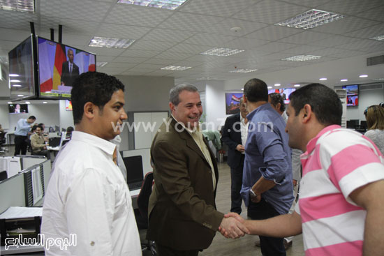 يوسف أيوب رئيس القسم الخارجى يرحب بالإعلامى توفيق عكاشة -اليوم السابع -6 -2015