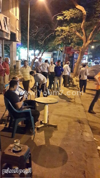 	الحملة أثناء رفع إشغالات المقاهى  -اليوم السابع -6 -2015