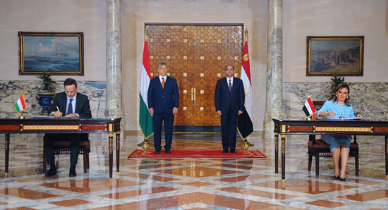 الرئيس السيسي ورئيس وزراء المجر