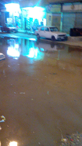 غرق شارع بصرف الصحى (3)