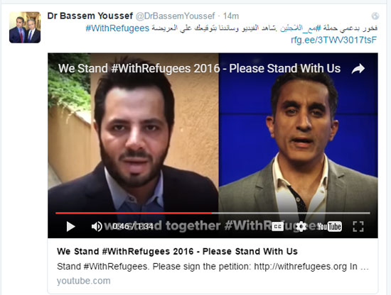 باسم-يوسف-مع-اللاجئين