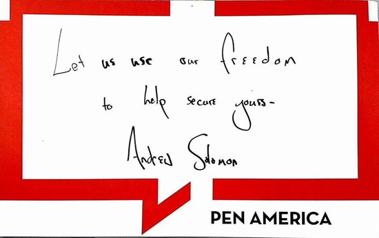 نادى القلم الأمريكى يسلم شقيق أحمد ناجى جائزة Barbey Freedom to Write (10)