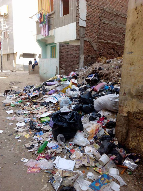تلال القمامة فى شوارع قرية البستان (2)