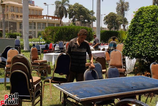 جابر نصار يتفقد الاستعدادات الأخيرة لحفل سحور جامعه القاهرة (16)