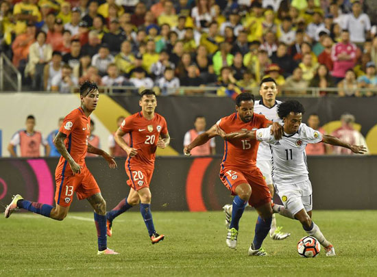مباراة كولومبيا وتشيلي (2)
