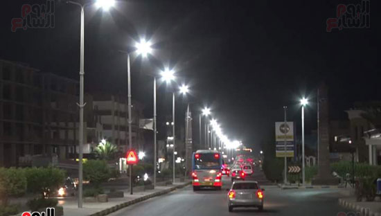 شارع الحجاز بالغردقة مضاء بلمبات الليد (4)