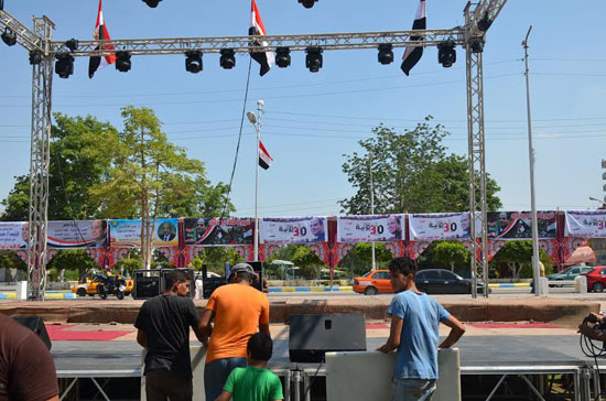  محافظ الإسماعيلية يتفقد مسرح الغابة تمهيدا للاحتفال بذكرى30 يونيو (1)
