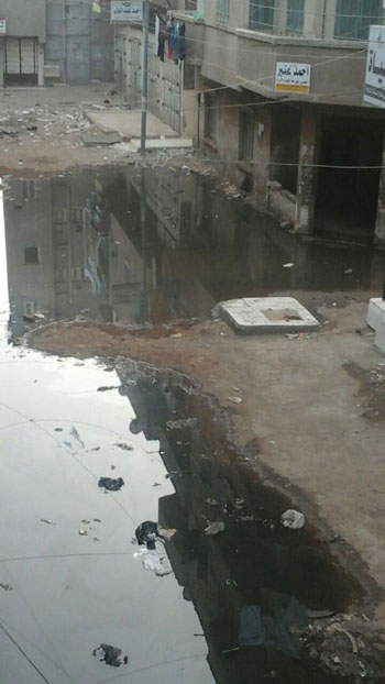 مياه الصرف الصحى تغرق شوارع حى المحطة فى الدقهلية  (6)