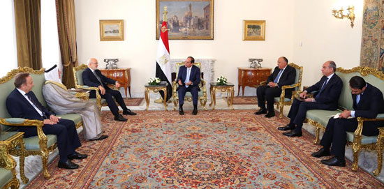 وزير الخارجية العراقى إبراهيم الجعفرى والرئيس السيسى (1)