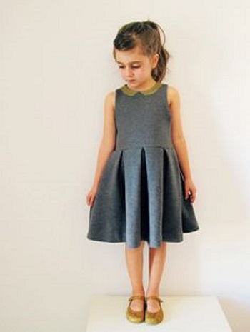 فستان اطفال سادة قصير