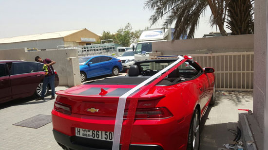مصرى يهدى خطيبته الأردنية سيارة فارهة فى عيد ميلادها بدبى  (10)