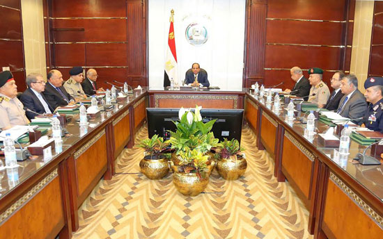 اجتماع الرئيس السيسي بمجلس الدفاع الوطنى (3)