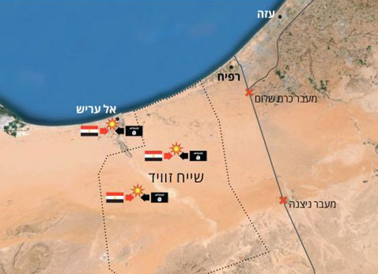 	إسرائيل تضع خريطة توضح الأكمنة التى تم استهدافها -اليوم السابع -7 -2015