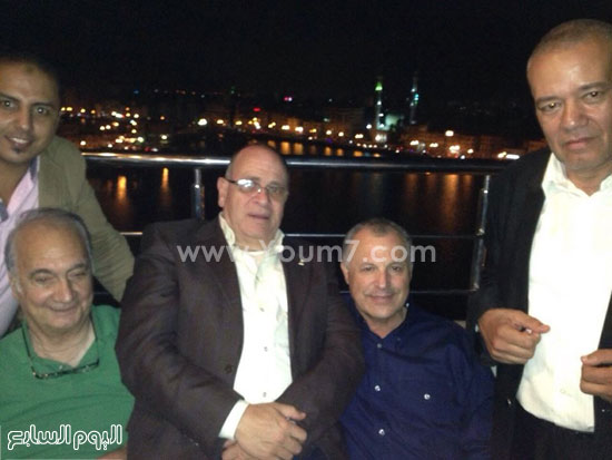 صورة تجمع سمير زاهر وكرم كردي وهانى أبو ريدة -اليوم السابع -7 -2015