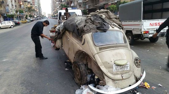  رفع السيارات القديمة التى تعيق حركة المرور -اليوم السابع -7 -2015