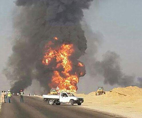 حريق خط الغاز -اليوم السابع -7 -2015