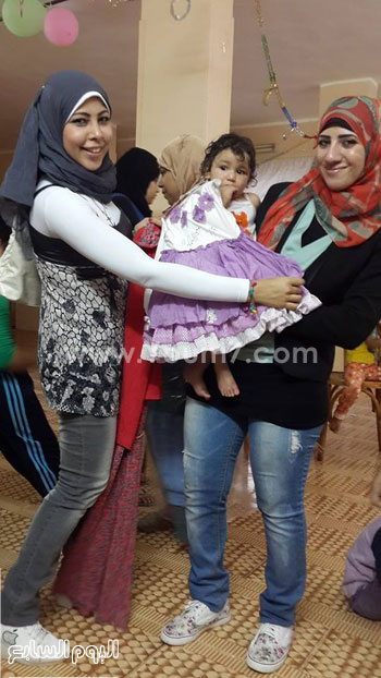  بنات شط الخير وضحكة من القلب مع الطفلة صابرين -اليوم السابع -7 -2015